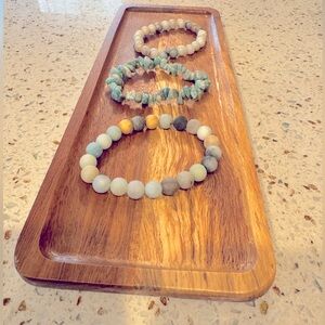 Set of 3 New Beaded Stretchy Bracelets - #13